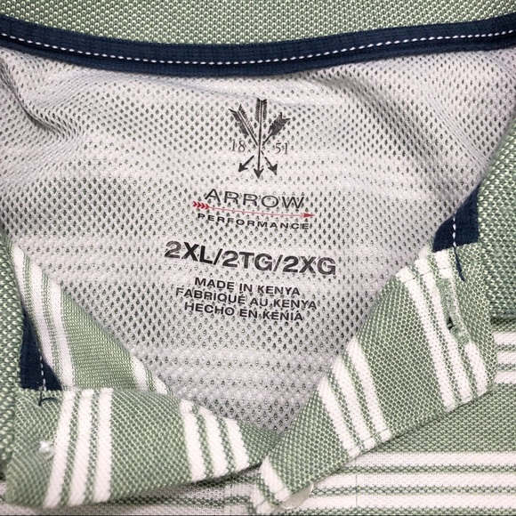 Arrow Performance Striped Golf Polos - Picture 3 of 7